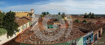 Panoramic view of Trinidad de Cuba Editorial Stock Photo