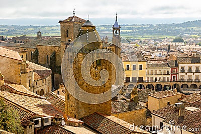 Panoramic view Trujillo. Scenic view from the castle. Caceres province. Spain Stock Photo