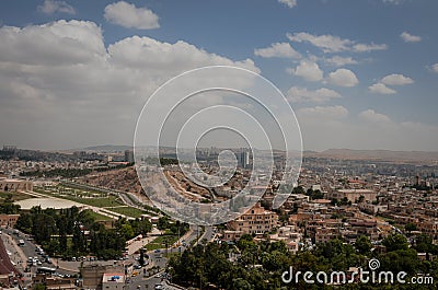 Panoramic view of Urfa city Editorial Stock Photo