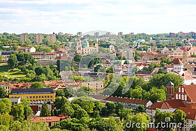 Panoramic view of Vilnius City in Lithuania, Baltic States, Europe Stock Photo