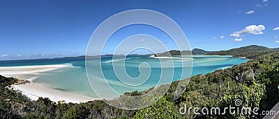 Panoramic view of the white heaven beach. Hillinlet in QLD Stock Photo