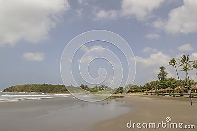 Panoramic views of the beach Stock Photo