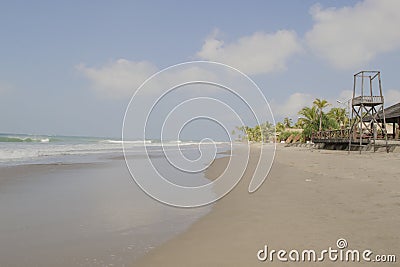 Panoramic views of the beach Stock Photo