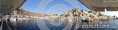 panoramic views of the Greek islands Editorial Stock Photo