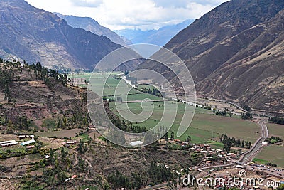 Views of the Sacred Valley from Mirador de Taray. Pisac, Cusco, Peru Stock Photo