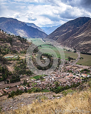 Views of the Sacred Valley from Mirador de Taray. Pisac, Cusco, Peru Stock Photo