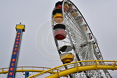 Panoramic wheel at Santa Monica Editorial Stock Photo