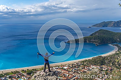 Panoromic view of Oludeniz Editorial Stock Photo