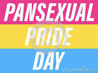 Pansexual pride day. Pansexual flag. Romantic attraction symbol. LGBT sexual minorities. Design for banner and poster. Vector Vector Illustration