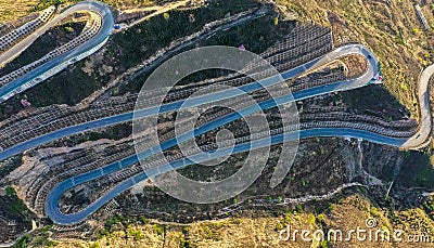 Panshan highway in China Stock Photo