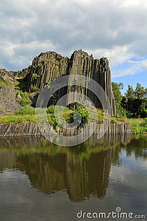 Panska skala near the pond Stock Photo