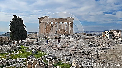 Panthenon. The Acropolis of Athens Editorial Stock Photo