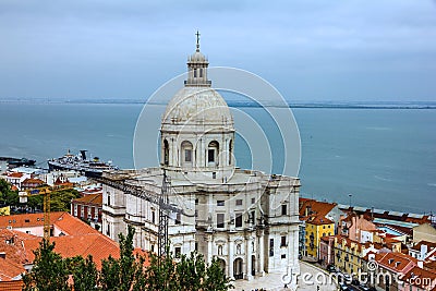 Pantheon church panoramic view, Lisbon, Portugal Stock Photo