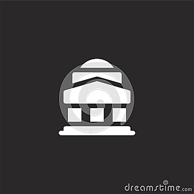 Pantheon icon. Filled Pantheon icon for website design and mobile, app development. Pantheon icon from filled italy collection Vector Illustration