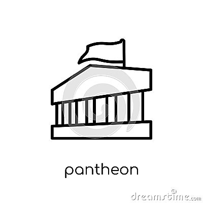 Pantheon icon. Trendy modern flat linear vector Pantheon icon on Vector Illustration