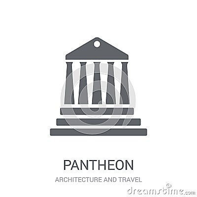 Pantheon icon. Trendy Pantheon logo concept on white background Vector Illustration