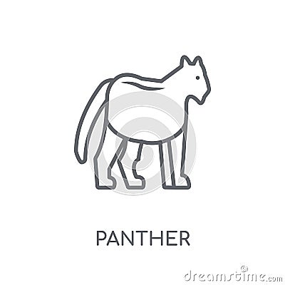 Panther linear icon. Modern outline Panther logo concept on whit Vector Illustration