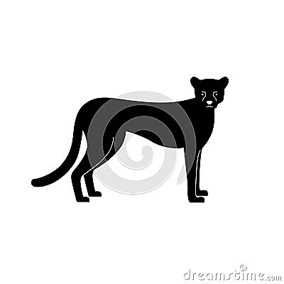 Panther or Lioness graphic vector illustratipon for cutting mold. Vector Illustration