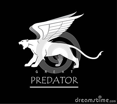 panther. Tiger. winged panther. winged tiger Vector Illustration