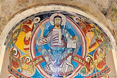 Pantocrator in Sant Climent de Taull Stock Photo