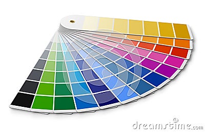 Pantone color palette guide Stock Photo