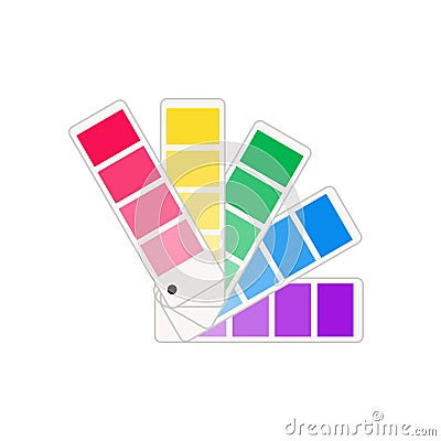 Pantone color palette guide, colour swatch Vector Illustration