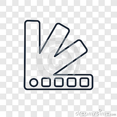 Pantone concept vector linear icon isolated on transparent background, Pantone concept transparency logo in outline style Vector Illustration