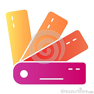 Pantone palette flat icon. Color guide color icons in trendy flat style. Color swatch gradient style design, designed Vector Illustration