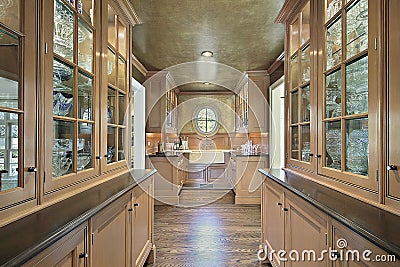 Pantry in luxury home Stock Photo