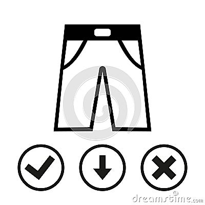 Pants icon stock vector illustration flat design Vector Illustration