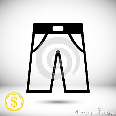 Pants icon stock vector illustration flat design Vector Illustration