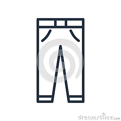 Pants icon vector isolated on white background, Pants sign Vector Illustration