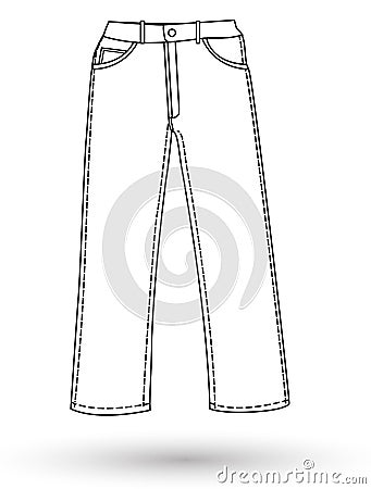 The Pants Layout Royalty Free Stock Photography - Image: 6520847