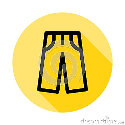 pants outline icon in long shadow style Stock Photo