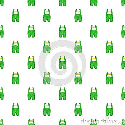 Pants with suspenders pattern, cartoon style Vector Illustration