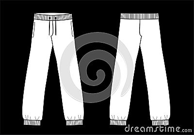 Pants trousers garment sketch fashion industry Vector Illustration