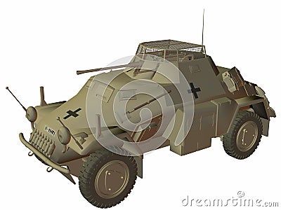 Panzerwag Sd.sfz 222 Stock Photo