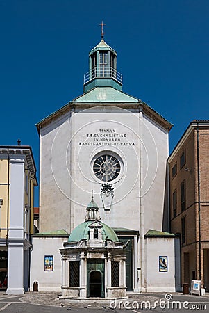 Paolotti Church Chiesa dei Minimi di Paola in Square of the Three Martyrs , Rimini Stock Photo