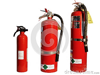 Papa, Mama, & Baby Extinguisher Stock Photo