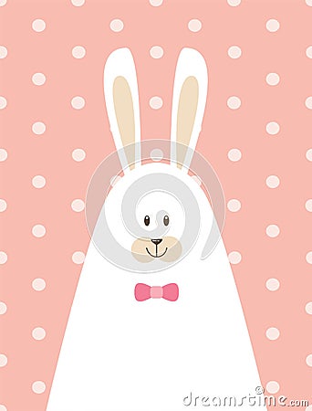 Papa rabbit poster Vector Illustration