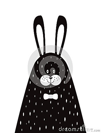 Papa rabbit poster Vector Illustration