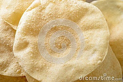 Papadom (fried South Indian crackers) Stock Photo
