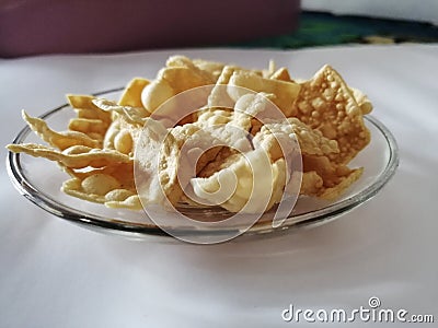 Papadum is a srilankan favorite bites Stock Photo