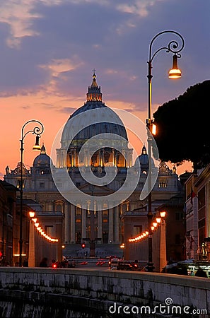 Papal Basilica of Saint Peter cathedral in Vatican Stock Photo