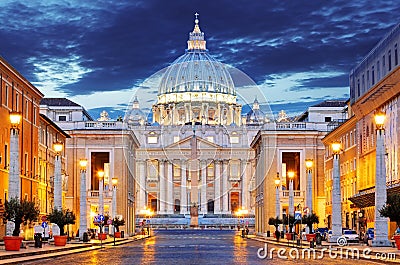 The Papal Basilica of Saint Peter in the Vatican Editorial Stock Photo