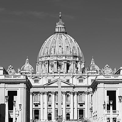 Papal Basilica of St. Peter in the Vatican Editorial Stock Photo