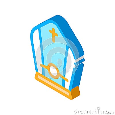 Papal Tiara Isometric Icon Vector Illustration Vector Illustration