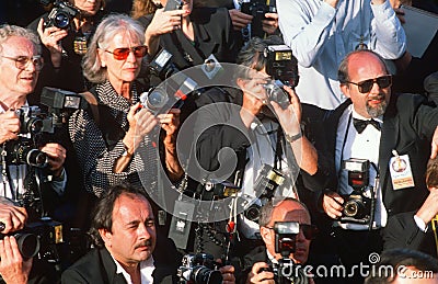 Paparazzi photographers at Academy Awards Editorial Stock Photo