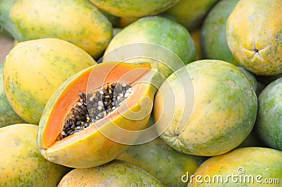 Papaya Fruit Stock Photo