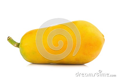 papaya fruit. color orange. asian. isolated on white background Stock Photo